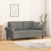 vidaXL 2-Sitzer-Sofa mit Kissen Dunkelgrau 140 cm Stoff