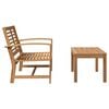 vidaXL Bank 2 pcs Braun Massivholz Teak