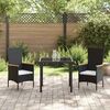 vidaXL Garten Essgruppe 3 pcs Schwarz Pulverbeschichteter Stahl