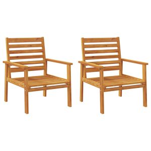 vidaXL Gartensessel 2 Stk. Massivholz Akazie