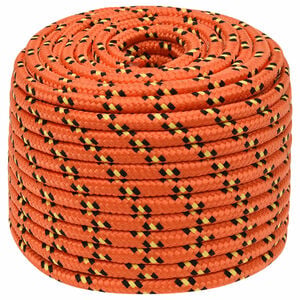 vidaXL Mehrzweck-Allzweckseil 14 mm 50 m Orange PP