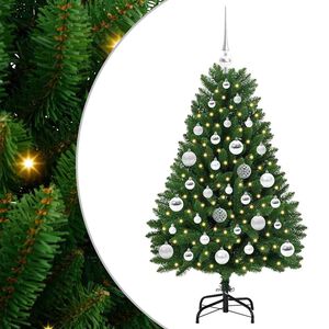 vidaXL K&uuml;nstlicher Weihnachtsbaum Gr&uuml;n 120 cm PVC und Metall