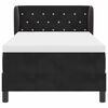 vidaXL Boxspringbett mit Matratze Schwarz 90 x 190 cm Samt
