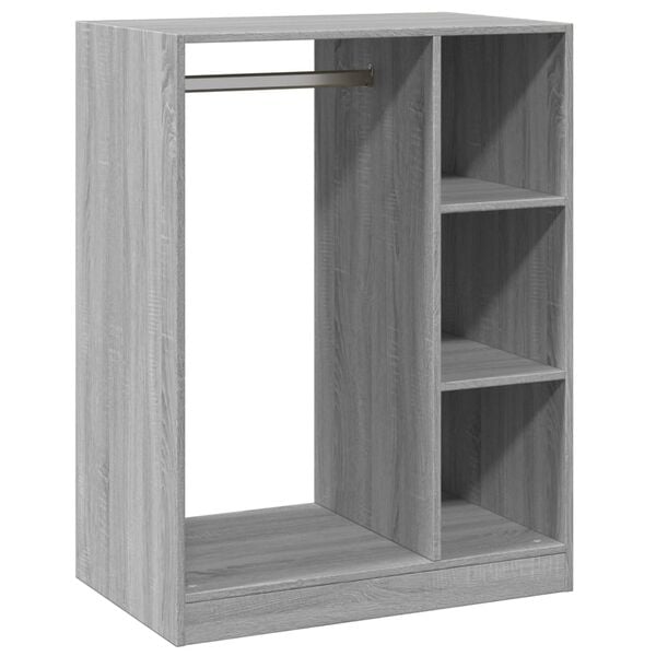 vidaXL Kleiderschrank Grau Sonoma 77x48x102 cm Holzwerkstoff