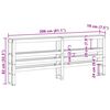 vidaXL Kopfteil mit Ablagen Wachsbraun 200 cm Massivholz Kiefer