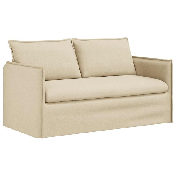 vidaXL Sofa Creme Gesamtabmessungen: 156 x 82 x 85 cm (B x T x H) Samt