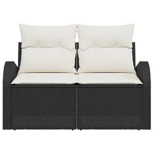 vidaXL Gartensofa Schwarz 124 x 62 x 69cm Poly-Rattan