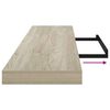 vidaXL Schwebende Wandregale 2 Stk. Eichefarben 120x23,5x3,8 cm MDF