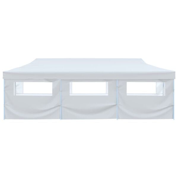vidaXL Pop-Up Partyzelt Faltbar mit 8 Seitenwänden 3x9 m Weiß