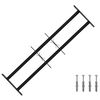 vidaXL Sicherheitsgitter f&uuml;r Fenster mit 2 Querstangen 3 pcs 63-114 cm