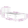 vidaXL Massivholzbett Honigbraun 100x200 cm