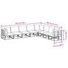 vidaXL Gartensofa-set mit Kissen 8 pcs Schwarz Aluminium