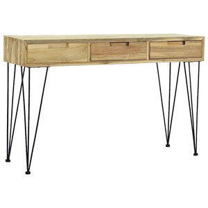 vidaXL Konsolentisch 120 x 35 x 76 cm Teak Massiv