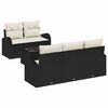 vidaXL Gartensofa-set 6 stk. Schwarz Poly-Rattan