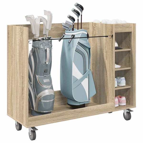 vidaXL Golf Schrank Mit Rad Uni Sonoma-Eiche 120 x 45 x 98 cm