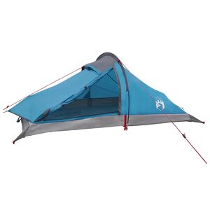 vidaXL Trekkingzelt 2 Personen Blau 185T Polyester mit PU-Beschichtung