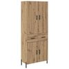 vidaXL Highboard Artisan-Eiche 69,5 x 34 x 180 cm Holzwerkstoff