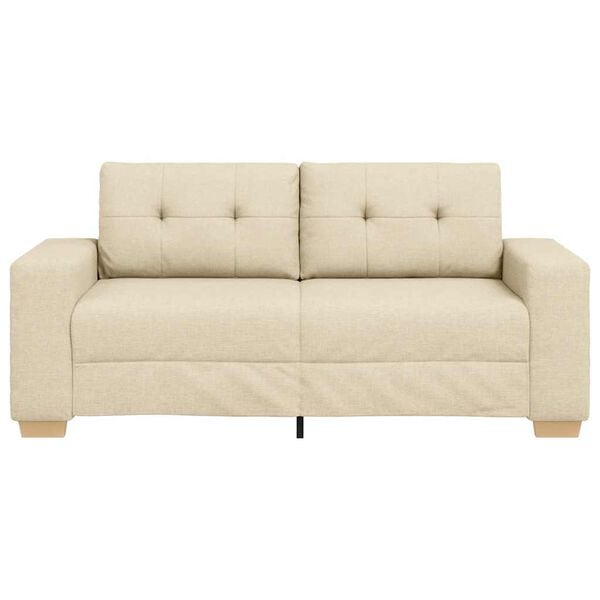 vidaXL Loveseat-Sofa Creme 180x77x82 cm Stoff