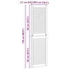 vidaXL Schranktür 2 pcs Natur 170 x 2,1 x 49,5 cm Massivholz Kiefer