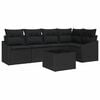 vidaXL Gartensofa-set 6 Stk. Schwarz Poly-Rattan