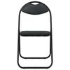 vidaXL Klappstuhl 2 pcs Schwarz 48 x 43,5 x 81 cm Kunstleder