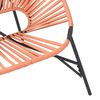 vidaXL Gartenstuhl in Ei-Form Schwarz und Orange Poly Rattan