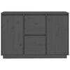vidaXL Sideboard Grau 111x34x75 cm Massivholz Kiefer