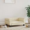 vidaXL Hundebett Creme 70x45x30 cm Kunstleder
