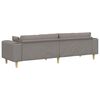 vidaXL Sofa mit Kissen Taupe 250 x 77 x 76 cm Stoff