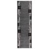 vidaXL Teppichl&auml;ufer FLORNES Gewebt Grau Bl&auml;tter 67 x 250 cm PP 7 mm