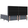 vidaXL Boxspringbett mit Matratze mit LED Dunkelgrau 200 x 200 cm Samt