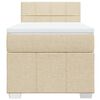 vidaXL Boxspringbett mit Matratze Creme 90x200 cm Stoff