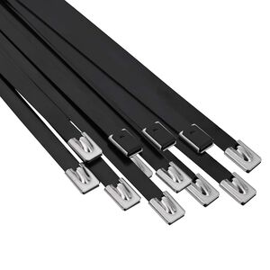 vidaXL Kabelbinder 12 stk. 7,9 x 300 mm Schwarz