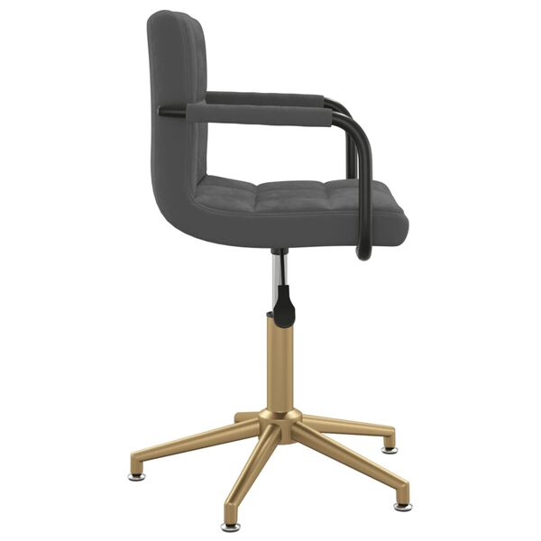 vidaXL Esszimmerstuhl Drehbar Dunkelgrau Samt