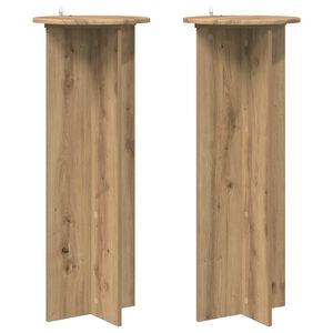 vidaXL Pflanzenst&auml;nder 2 pcs Artisan-Eiche &Oslash;40 x 100 cm Holzwerkstoff