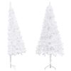 vidaXL K&uuml;nstlicher Eck-Weihnachtsbaum Wei&szlig; 240 cm PVC