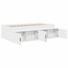 vidaXL Bettrahmen mit Schubladen Wei&szlig; 100 x 200 cm Holzwerkstoff