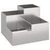 vidaXL Gartenblumentopf Silber 80 x 80 x 60 cm Edelstahl
