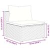 vidaXL 8-tlg. Garten-Lounge-Set mit Kissen Braun Poly Rattan
