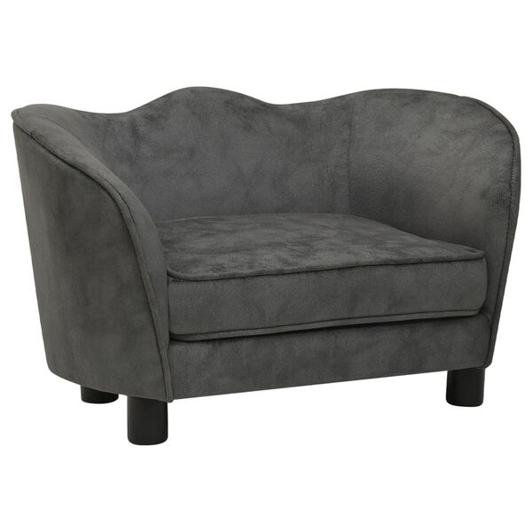 vidaXL Hundesofa Dunkelgrau 66x43x40 cm Pl&uuml;sch