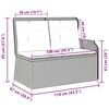 vidaXL Gartenbank mit Kissen Beige und Grau Poly-Rattan