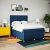 vidaXL Boxspringbett mit Matratze Blau 140x190 cm Stoff