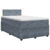 vidaXL Boxspringbett mit Matratze Dunkelgrau 120 x 190 cm Samt