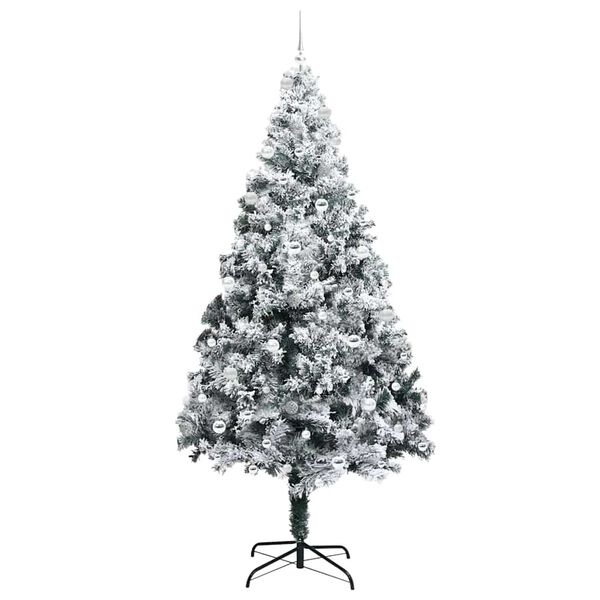 vidaXL K&uuml;nstlicher Weihnachtsbaum mit 300 LEDs mit St&auml;nder Wei&szlig; 240 cm
