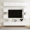 vidaXL 8-tlg. TV-Schrank-Set Wei&szlig; Holzwerkstoff