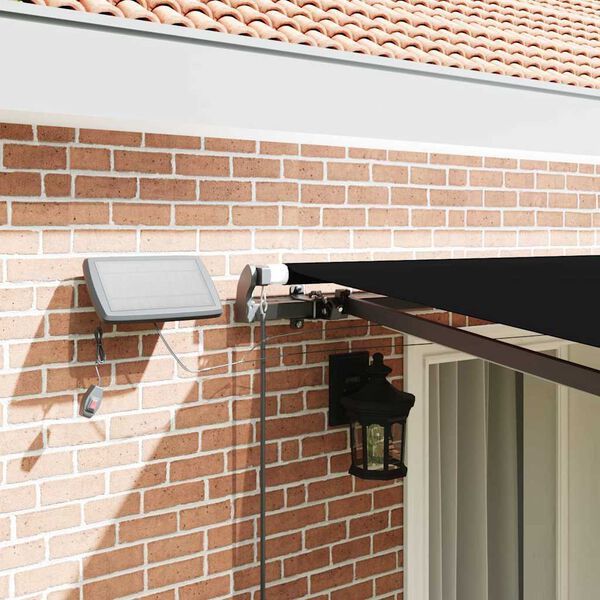 vidaXL Einziehbare Markise Schwarz 400 x 350 cm Stoff