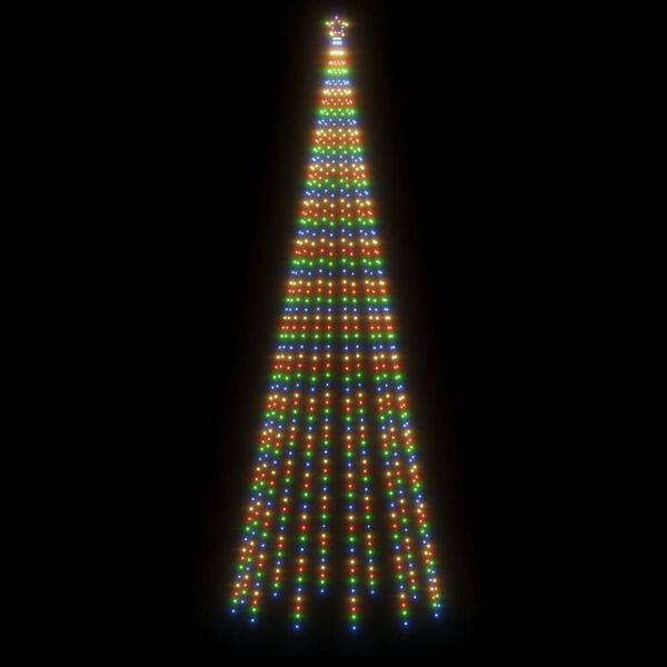 vidaXL Weihnachtsbaum mit Erdn&auml;geln Mehrfarbig 732 LEDs 500 cm