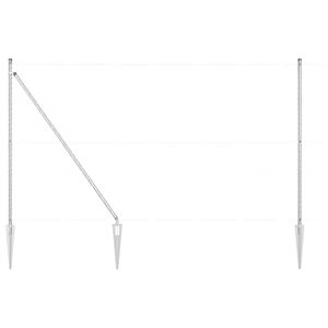 vidaXL Zaunpfosten Sonstiges 26 pcs Grau 3,2 x 3,2 x 180 cm Stahl