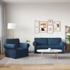 vidaXL Sofa Set 2 pcs Blau 175 x 82 x 80 cm Stoff