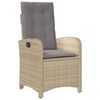 vidaXL 4-tlg. Garten-Essgruppe mit Kissen Beige Poly Rattan